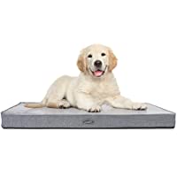 Los mejores  - Pecute Cama Perros Ortopédica Colchón Perro Impermeable con Funda Desenfundable y Evestimiento Impermeable- Espuma…